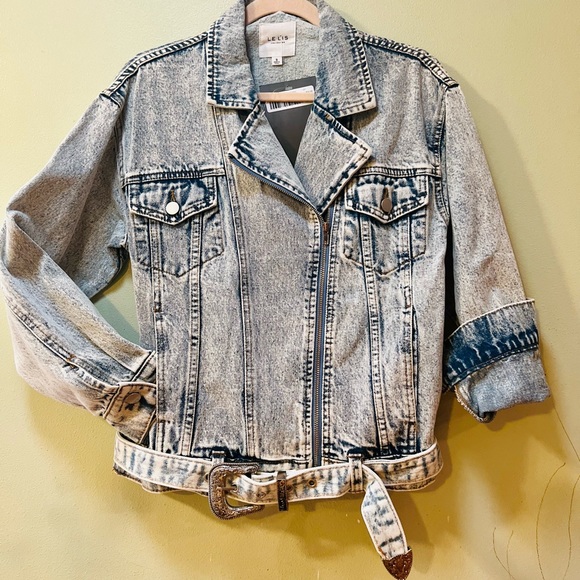 Le Lis Jackets & Coats Vintage Wash Denim Jacket Nwt Poshmark
